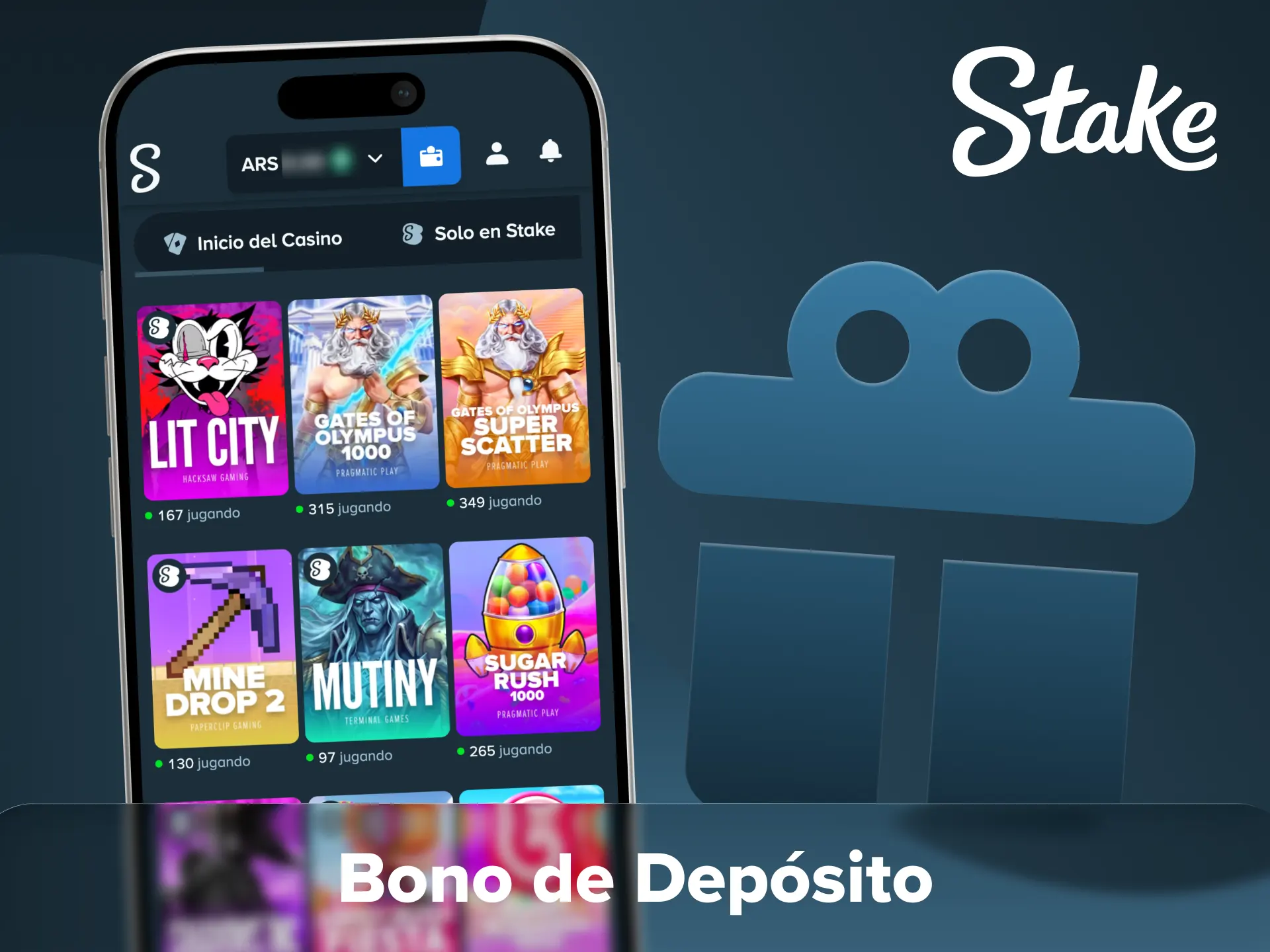 Apuesta el bono Stake antes de poder realizar un retiro.