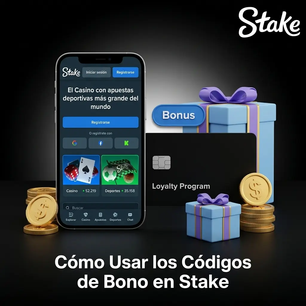 Formulario de registro en Stake con campo para ingresar código de bono o referido paso a paso