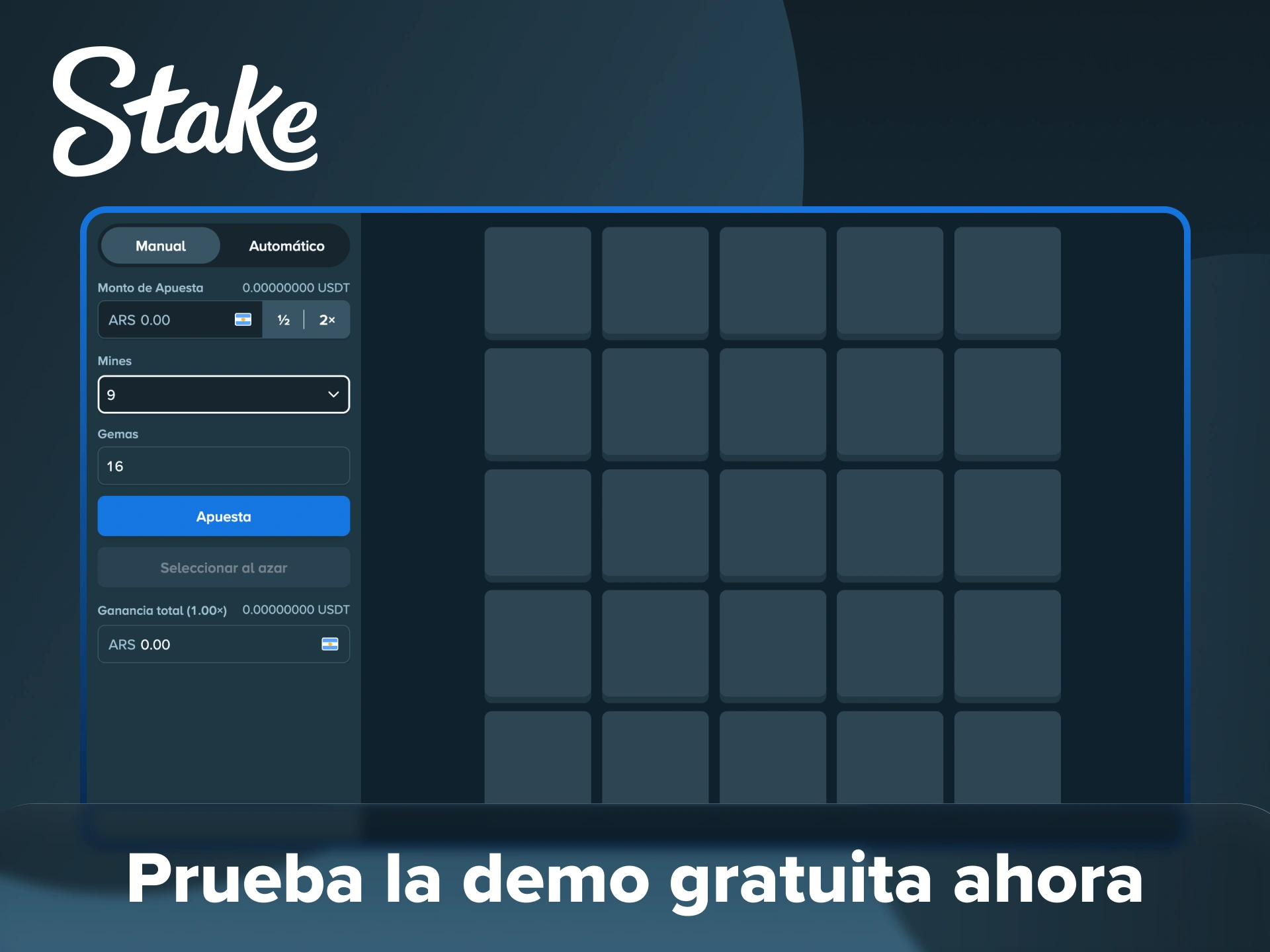 Prueba a jugar al juego Mines en modo demo en el casino Stake.