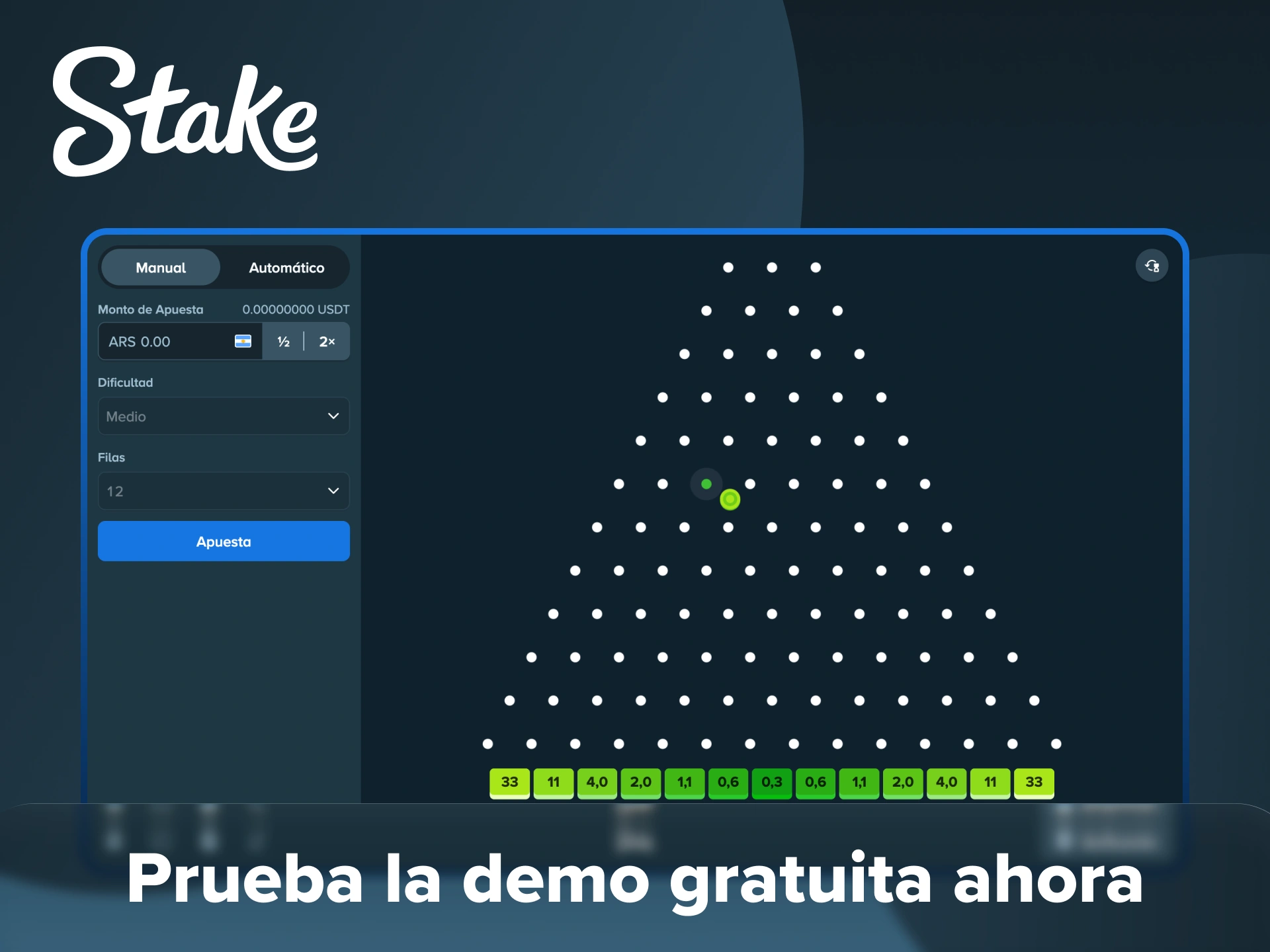 Prueba a jugar al juego Plinko en modo demo en Stake.