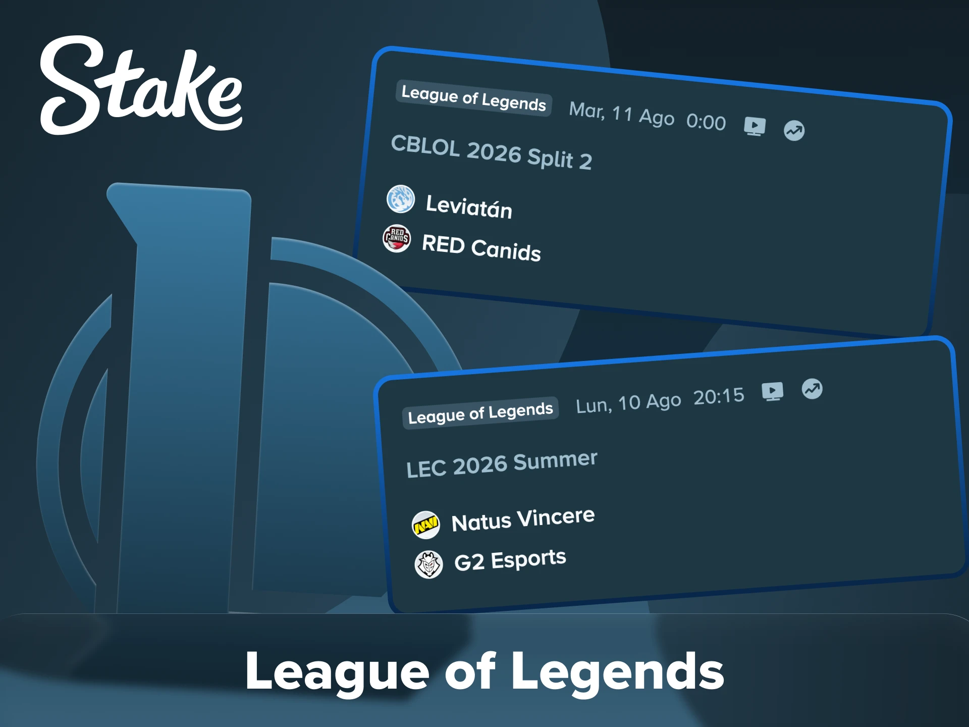 La plataforma Stake ofrece una amplia gama de torneos de League of Legends.