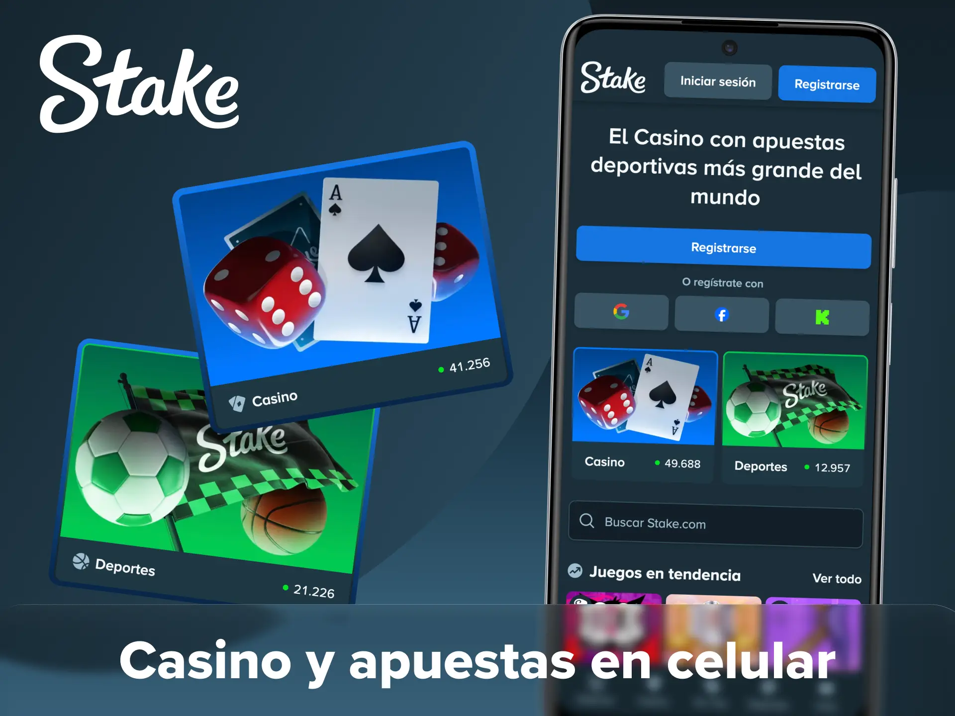 Descarga la aplicación Stake para Android e iOS para apuestas deportivas y casino.