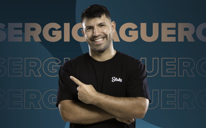 Kun Agüero es la famosa leyenda del fútbol argentino y colabora con Stake.