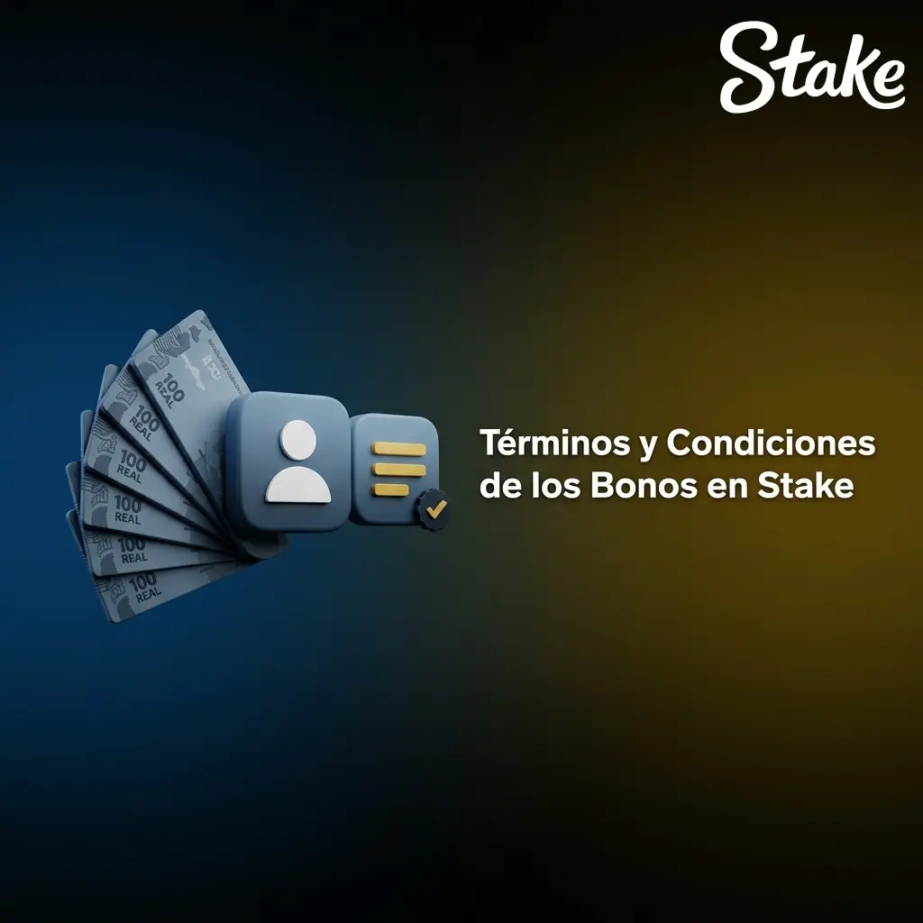 Términos y condiciones de bonos en Stake: reglas clave sobre KYC, requisitos de apuesta y restricciones por región.